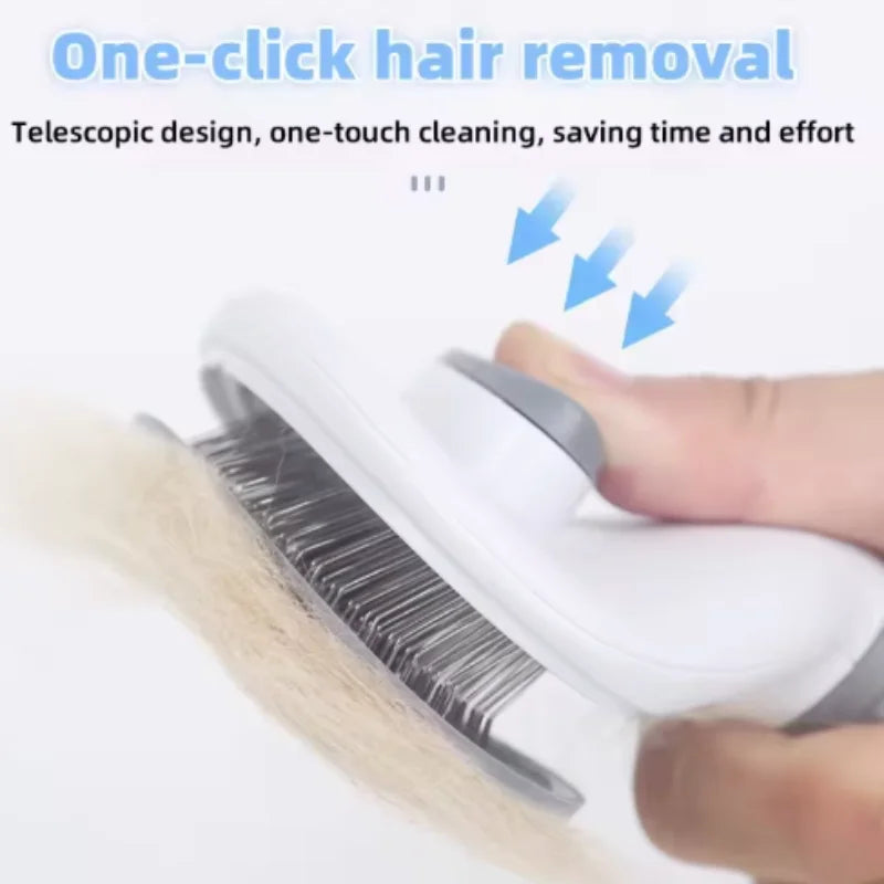 Self-Cleaning Pet Grooming Brush – Dog & Cat Dematting Comb