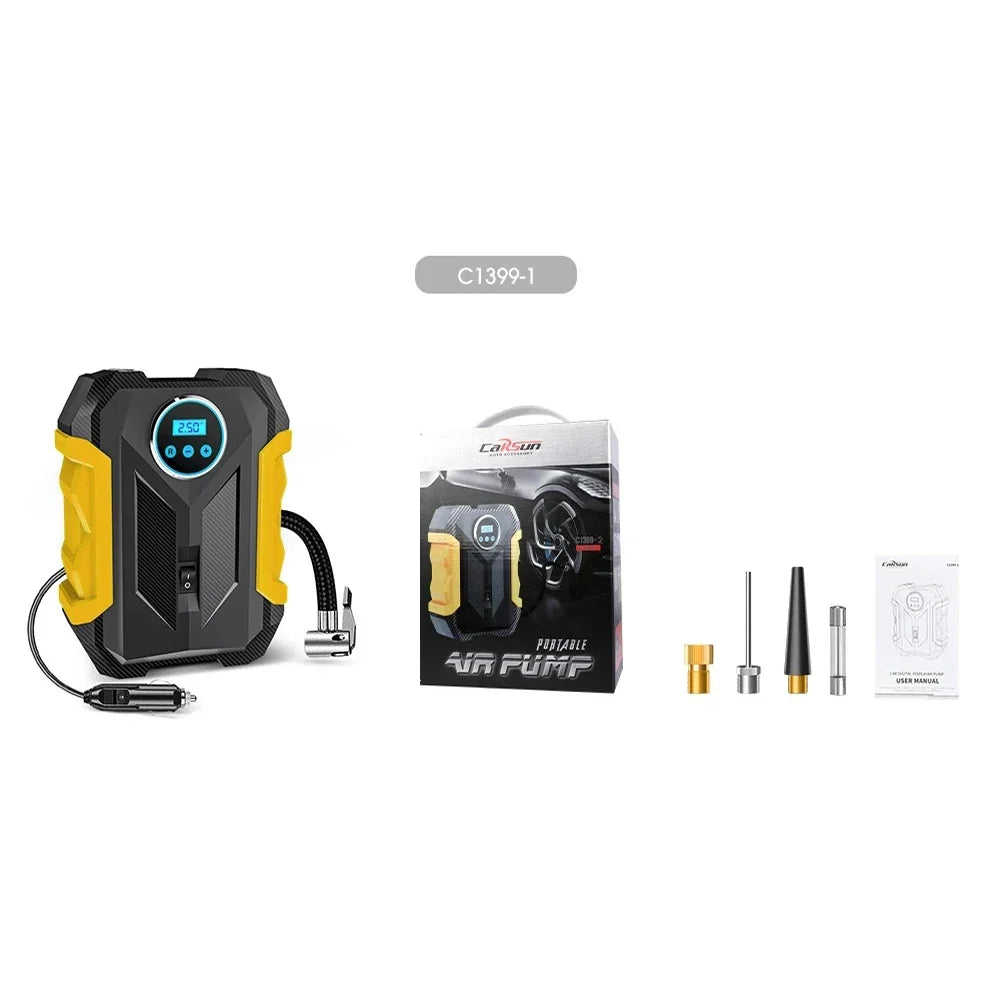 Portable Digital Tire Inflator – Car Air Compressor & LED Light