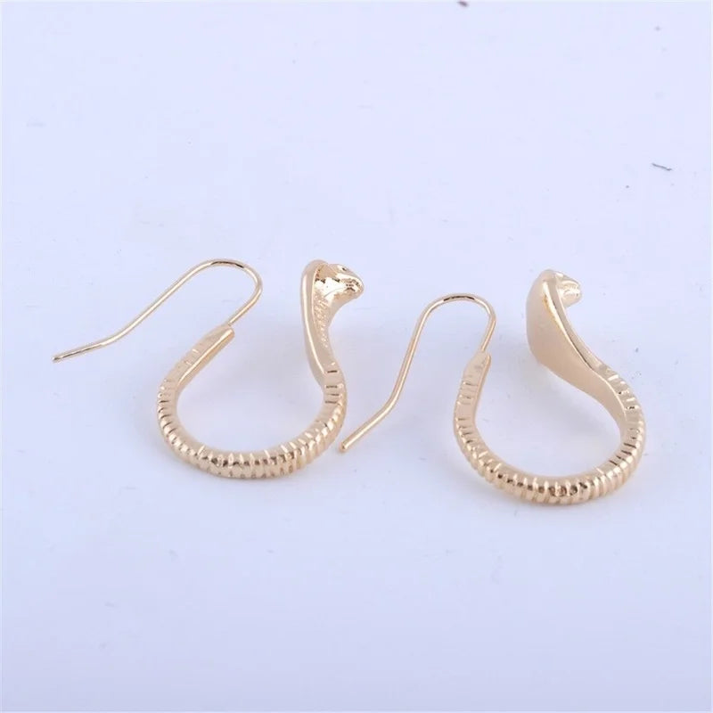 Cobra Snake Stud Earrings – Rhinestone Zinc Alloy Fashion Studs