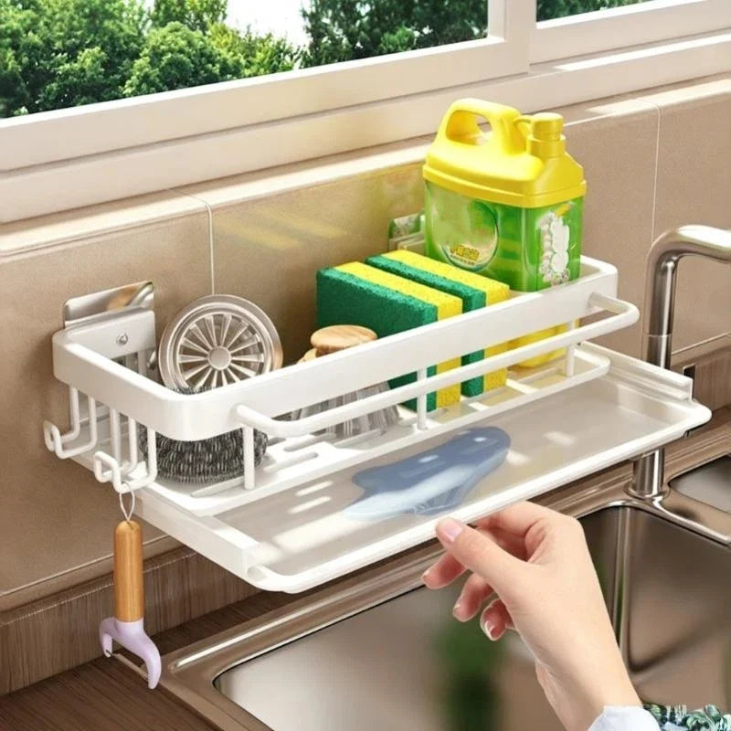 Wall-Mounted Aluminum Kitchen Rack | Rust-Resistant Storage