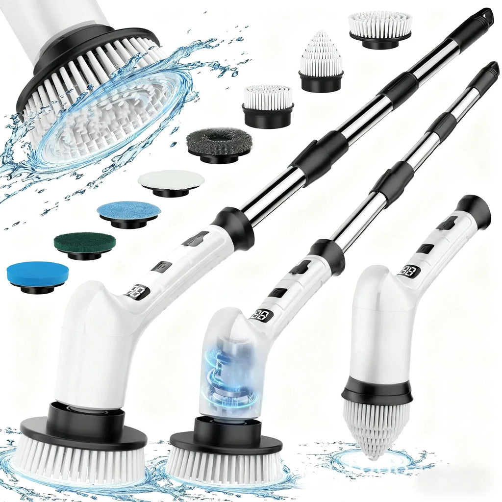 Dual-Use Electric Cleaning Brush – Kitchen & Bathroom Scrubber