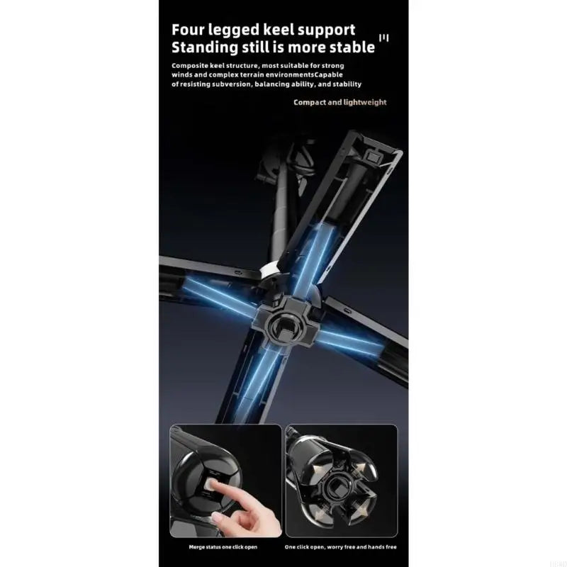 Foldable Phone Stand – 4-Leg Base & Extendable Arm, 45cm
