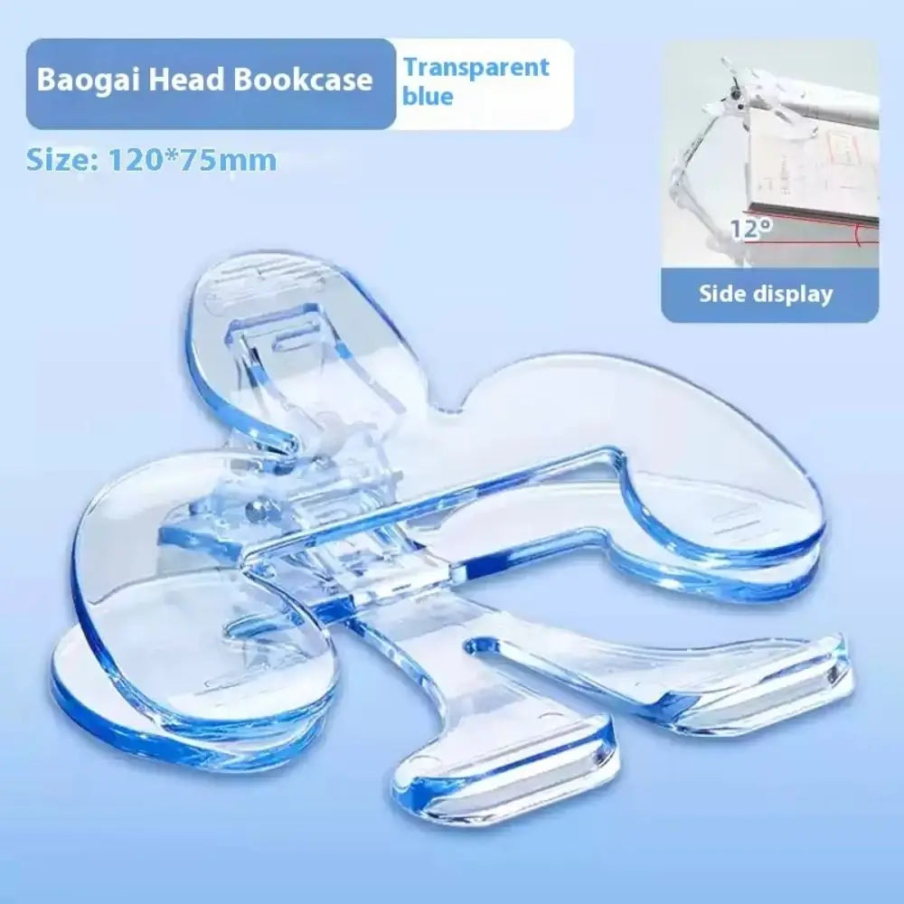 Transparent Acrylic Book Clip Holder 12° Anti-Slip Reading Stand