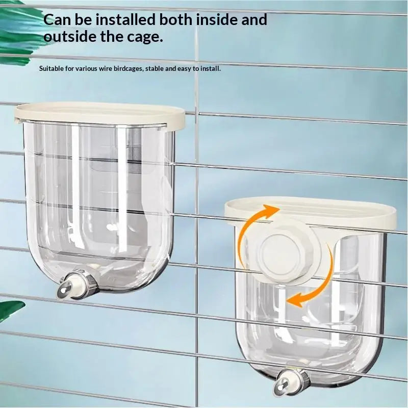 Bird Automatic No-Drip Waterer 330ml | Cage Hanging Feeder