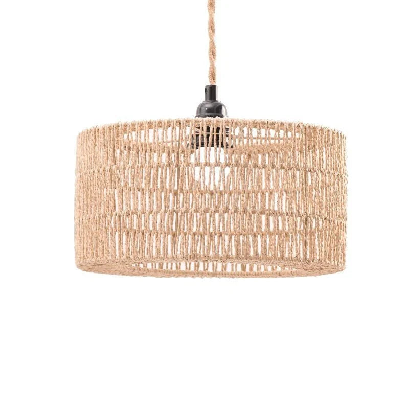 Paper Rope Woven Pendant Lampshade – Boho Chandelier Shade
