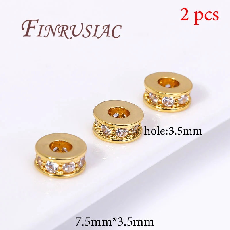 Gold Plated Brass Spacer Beads – DIY Jewelry Findings 6mm×8mm