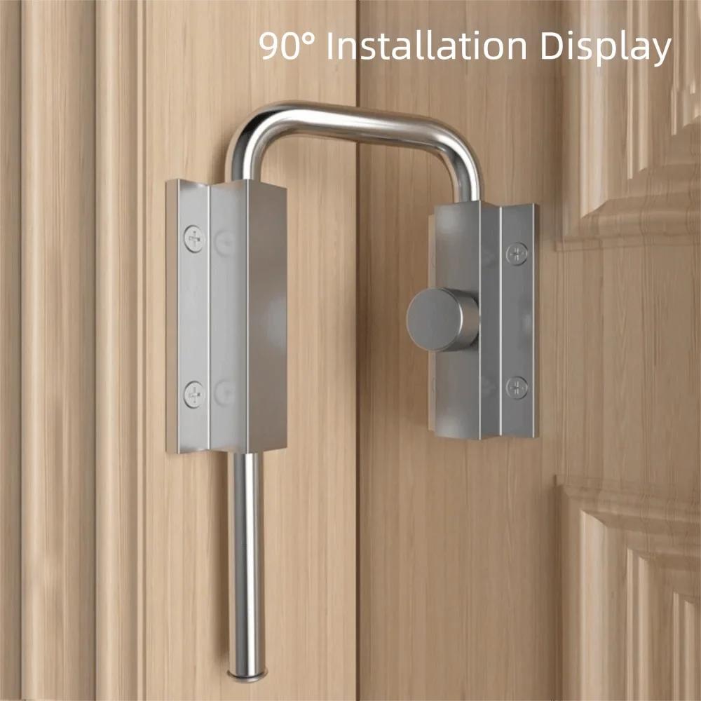 Stainless Steel Door Latch Lock 90/180° Safety Bolt for Gates