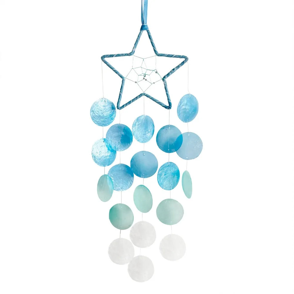 Shell Moon Wind Chimes – Natural Shell Dream Catcher Décor