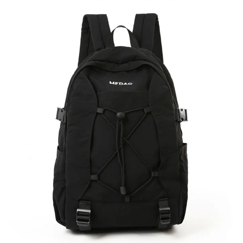 Korean Color-Block Women's Backpack – Lightweight Travel Bag
