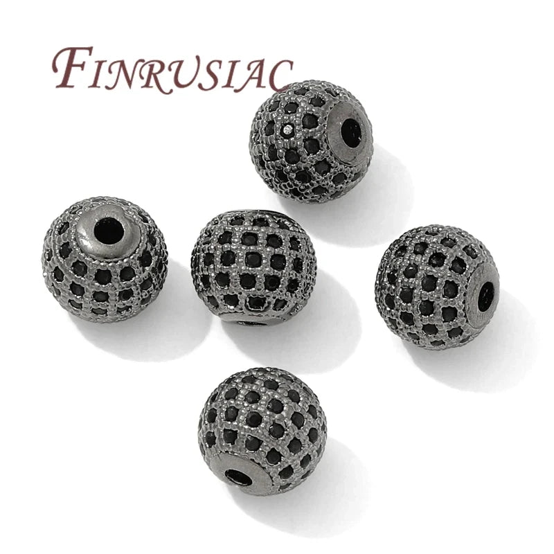18K Gold Plated Zircon Spacer Beads – Brass DIY Jewelry Making