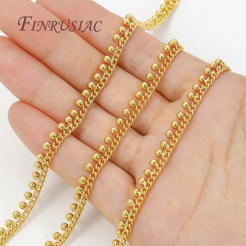 18K Gold Plated Oval Cuban Chain – Bulk DIY Jewelry Supply