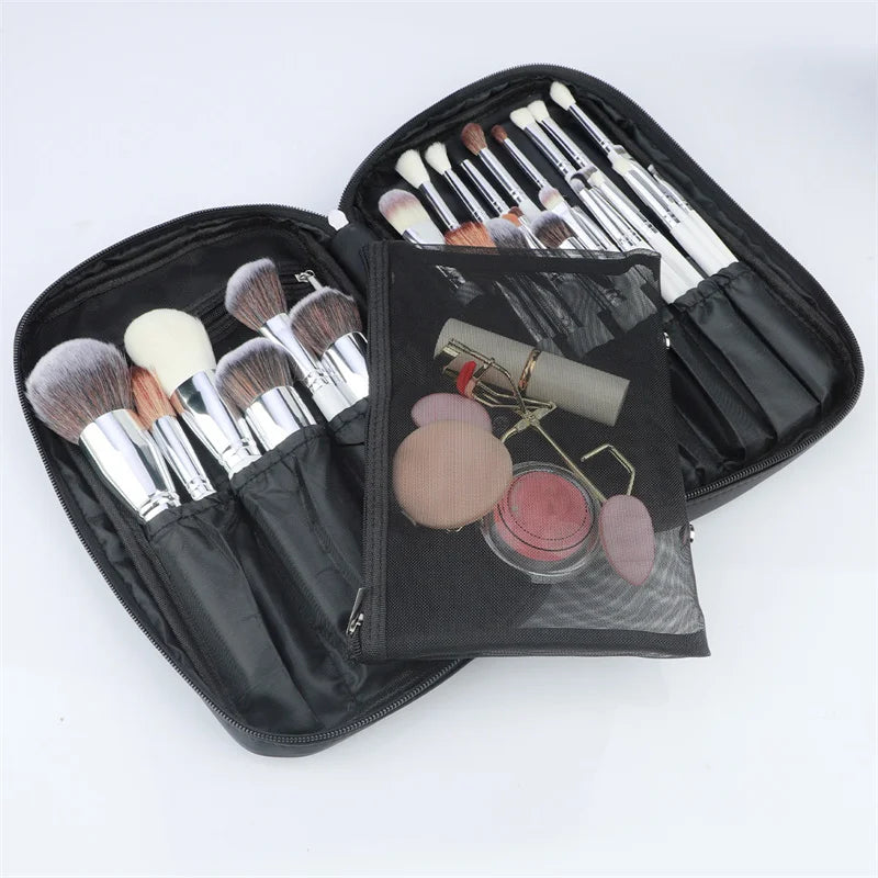 Large Capacity Makeup Brush Bag – Oxford Cloth Zipper Pouch