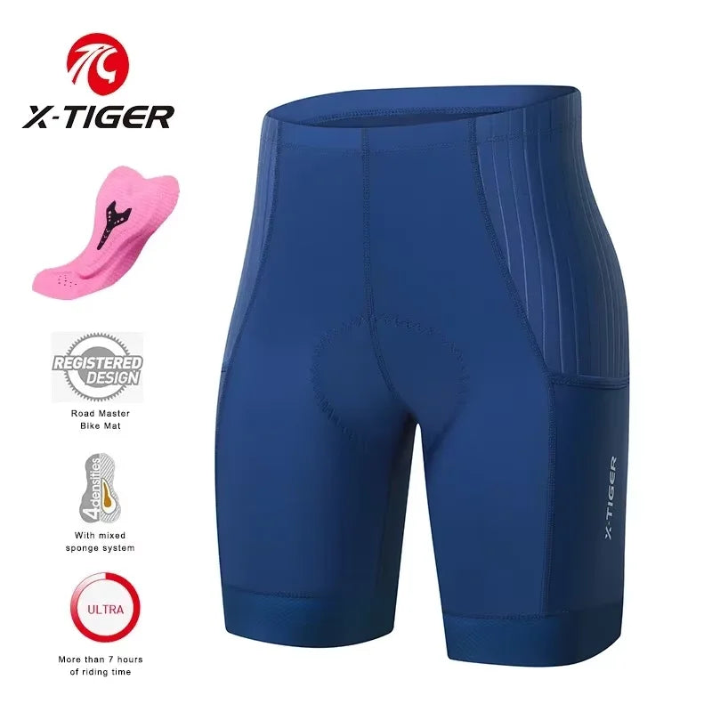 X-TIGER Women's Padded Cycling Bib Shorts | Road & MTB