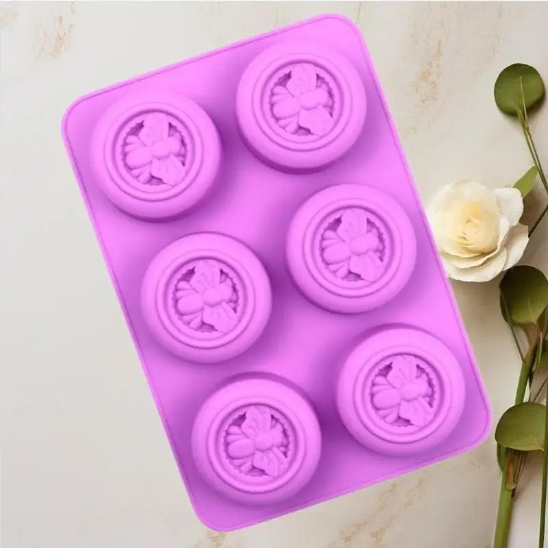 Bee 6-Cavity Silicone Soap & Candle Mold – Easy Release DIY