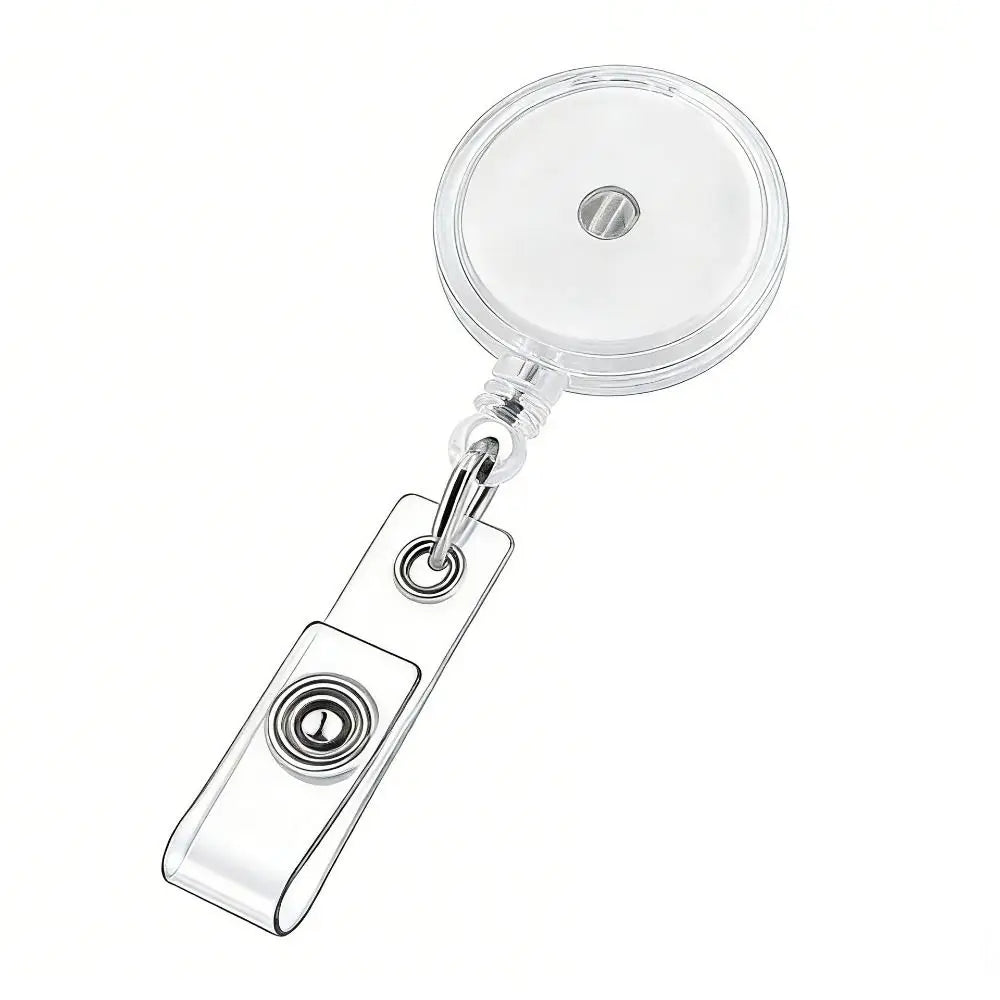 Retractable Badge Reel 6-Pack – Clear ID Card Holder Swivel Clip