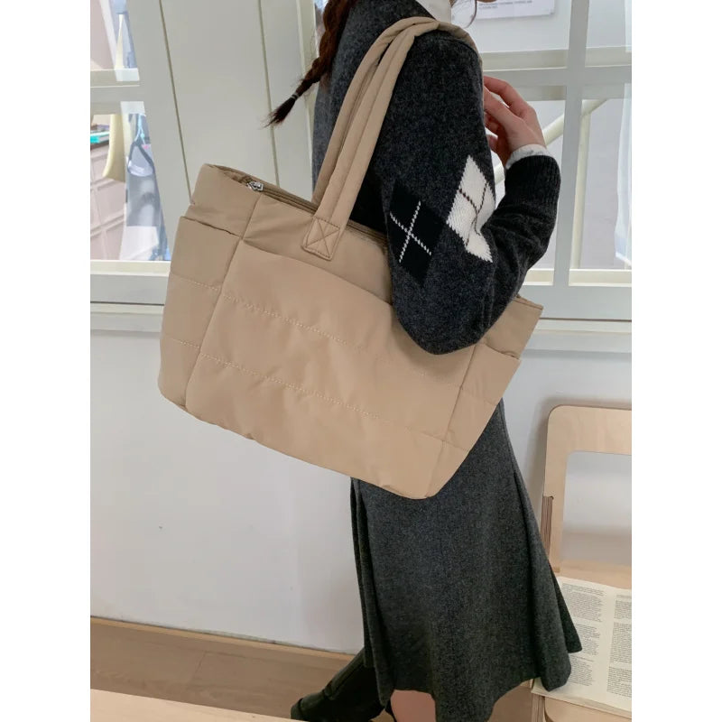 Women's Large Flannel Tote Shoulder & Crossbody Bag | Nixie