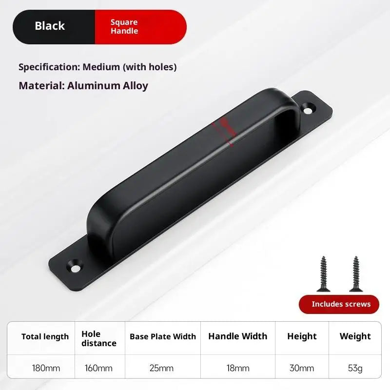 Drill-Free Aluminum Adhesive Door Handle for Sliding Doors & Drawers