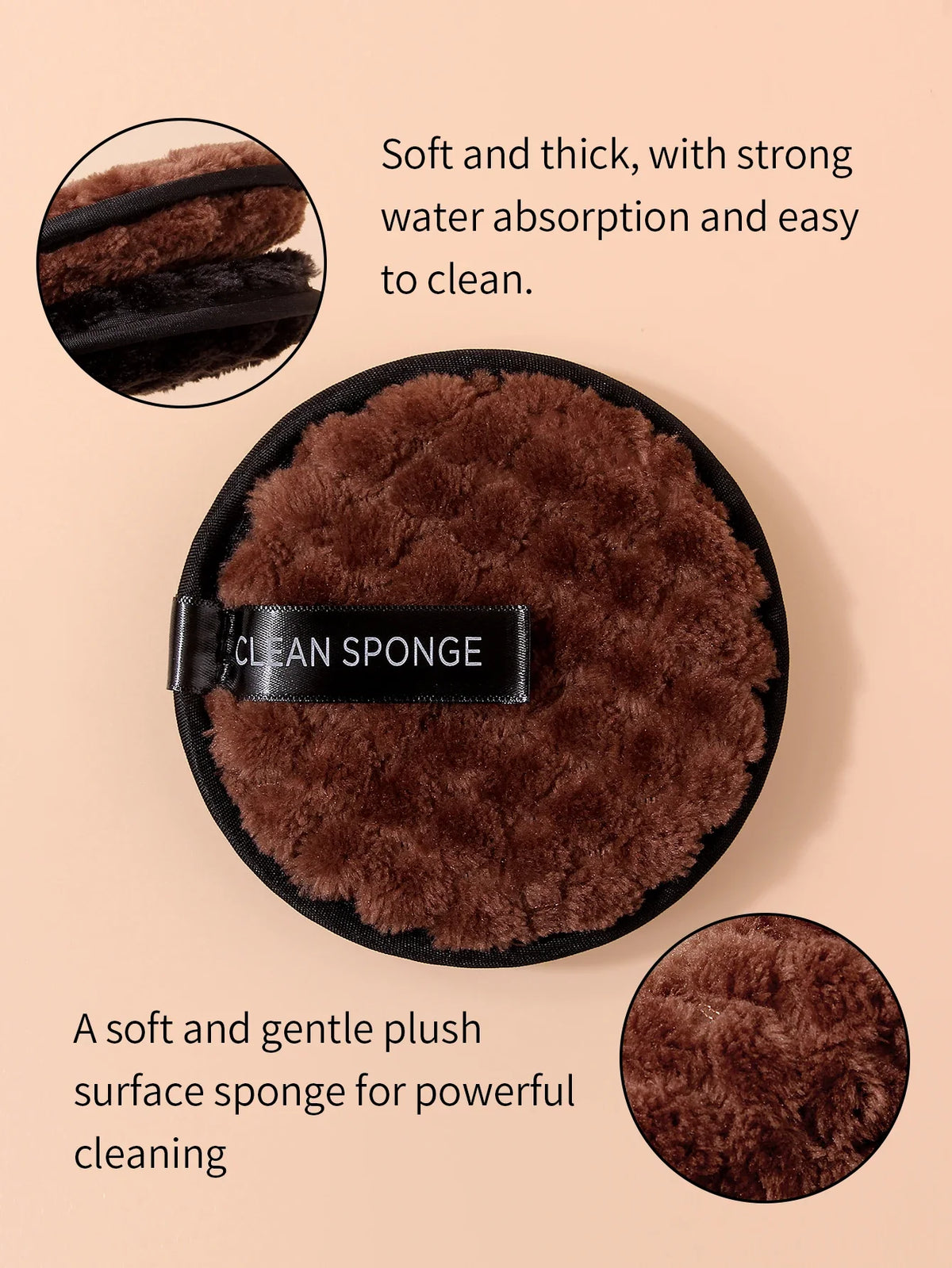 2Pcs Reusable Makeup Remover Puffs | Facial Cleansing Sponge