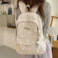 Korean Star Polka Dot Backpack – Large Capacity Women's School Bag