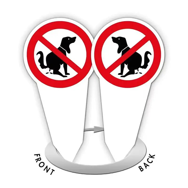 No Dog Poop Waterproof Yard Sign with Garden Stake | Outdoor