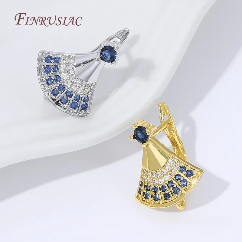 Fan Twist Wave Leverback Earring Hooks 18K Gold Plated DIY