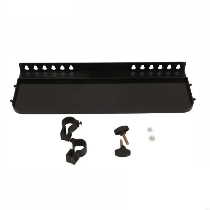 Matte Black Painting Tray Attachment | Easel Art Supply Shelf