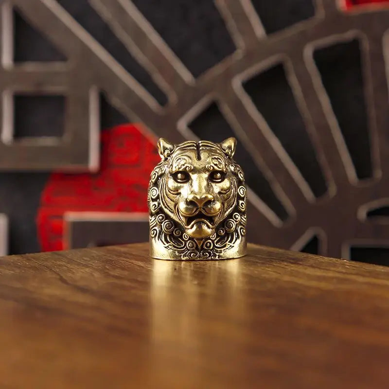 Brass Chinese Zodiac Animal Head Figurine | Vintage Collectible