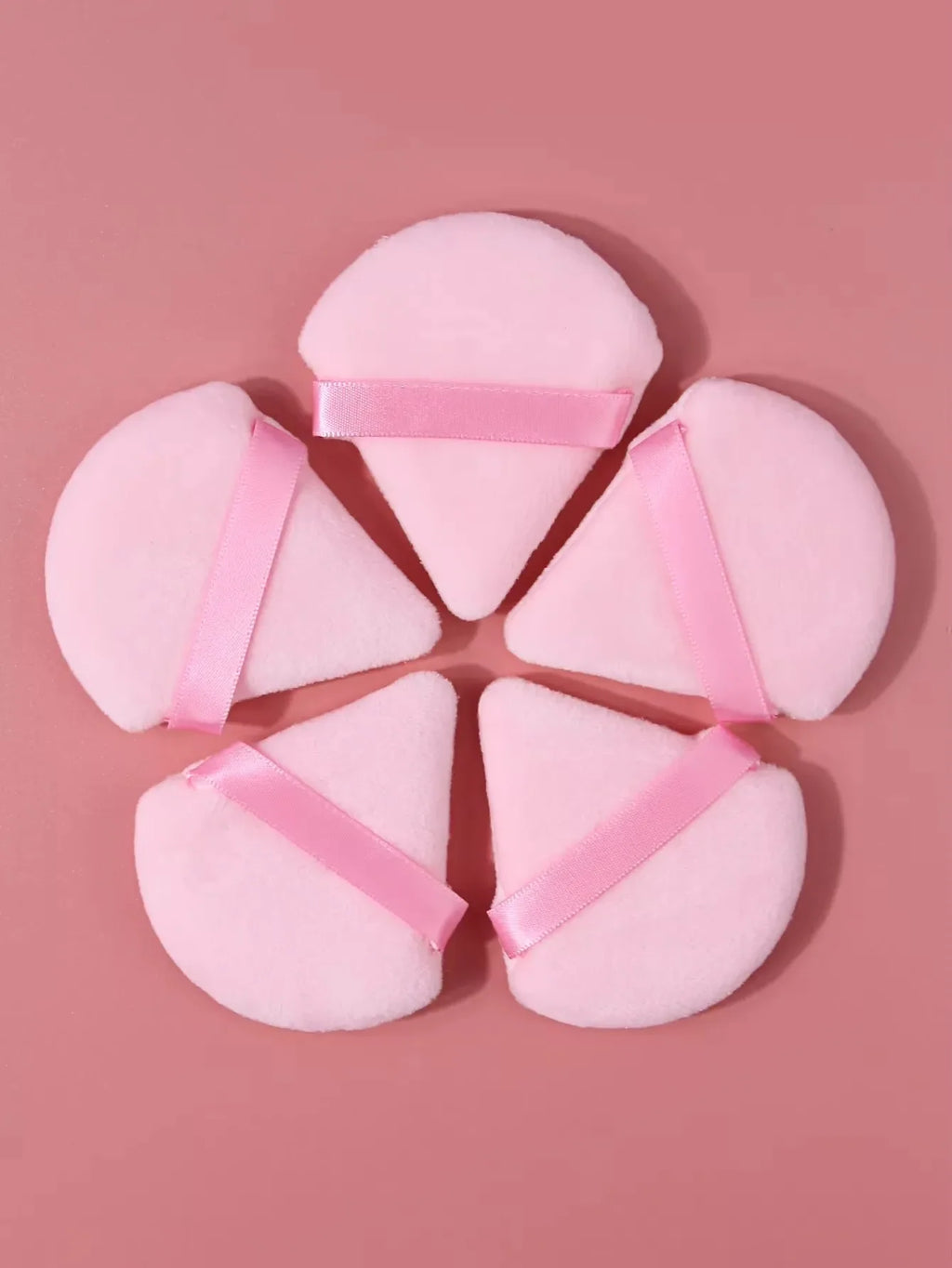Triangle Makeup Puff with Ribbon Strap – Soft Powder Puff