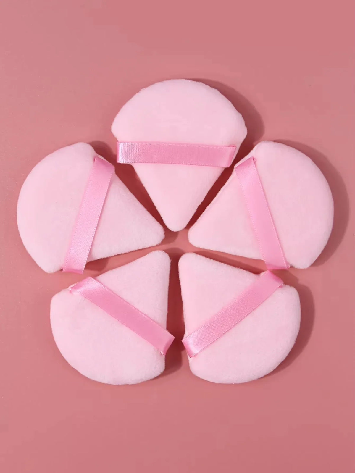 Triangle Makeup Puff with Ribbon Strap – Soft Powder Puff
