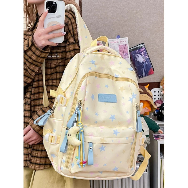 Korean Star Backpack – Large Capacity Student School Bag