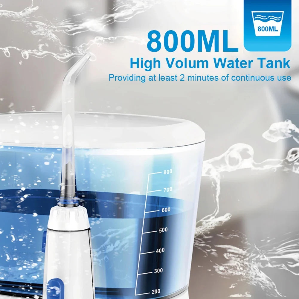 Raugee 800ml Electric Water Flosser Oral Irrigator | 5 Nozzles