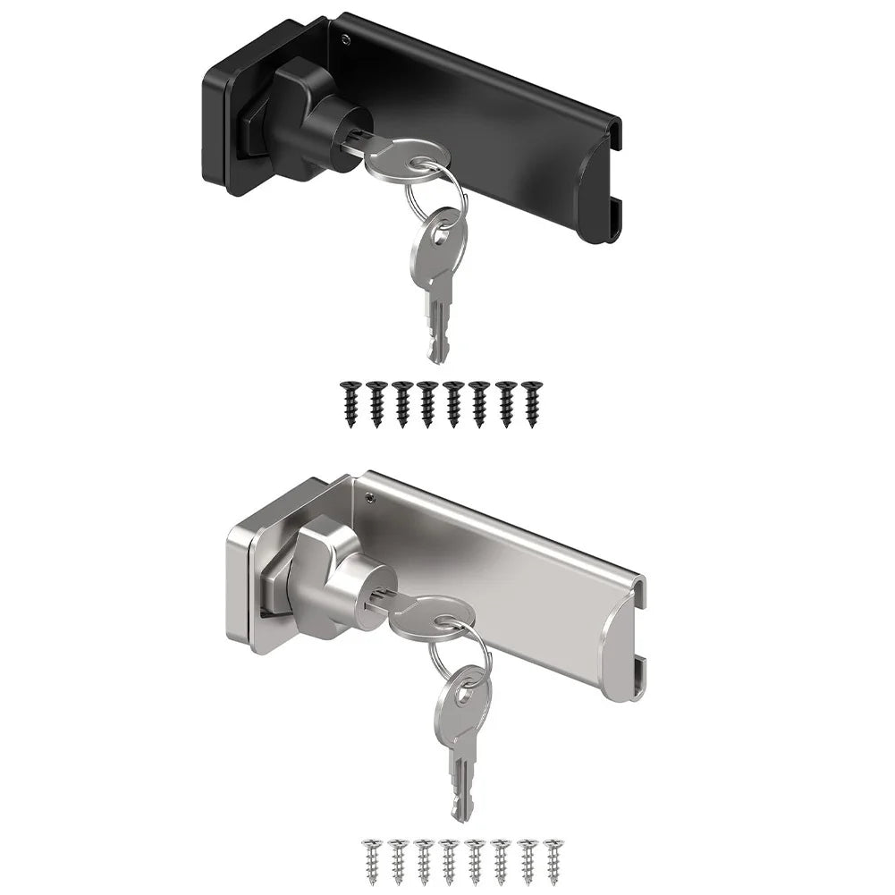 Barn Door Hasp Latch Lock | Keyed, Rust-Resistant, 90° Inward