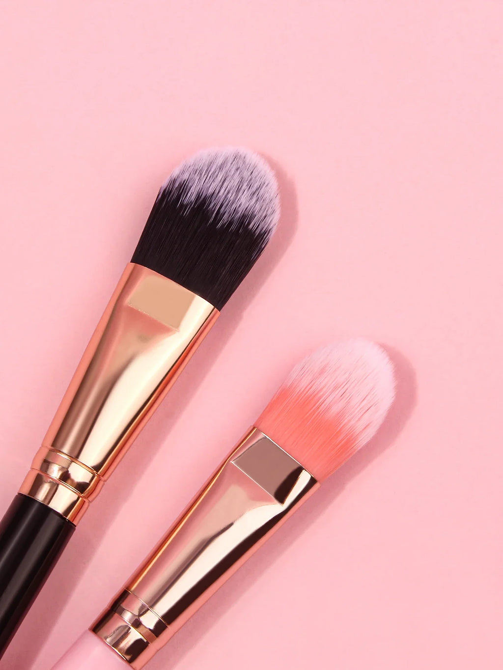 2PCS Flat Tongue Foundation Brushes – Soft Wool Fiber | Nixie