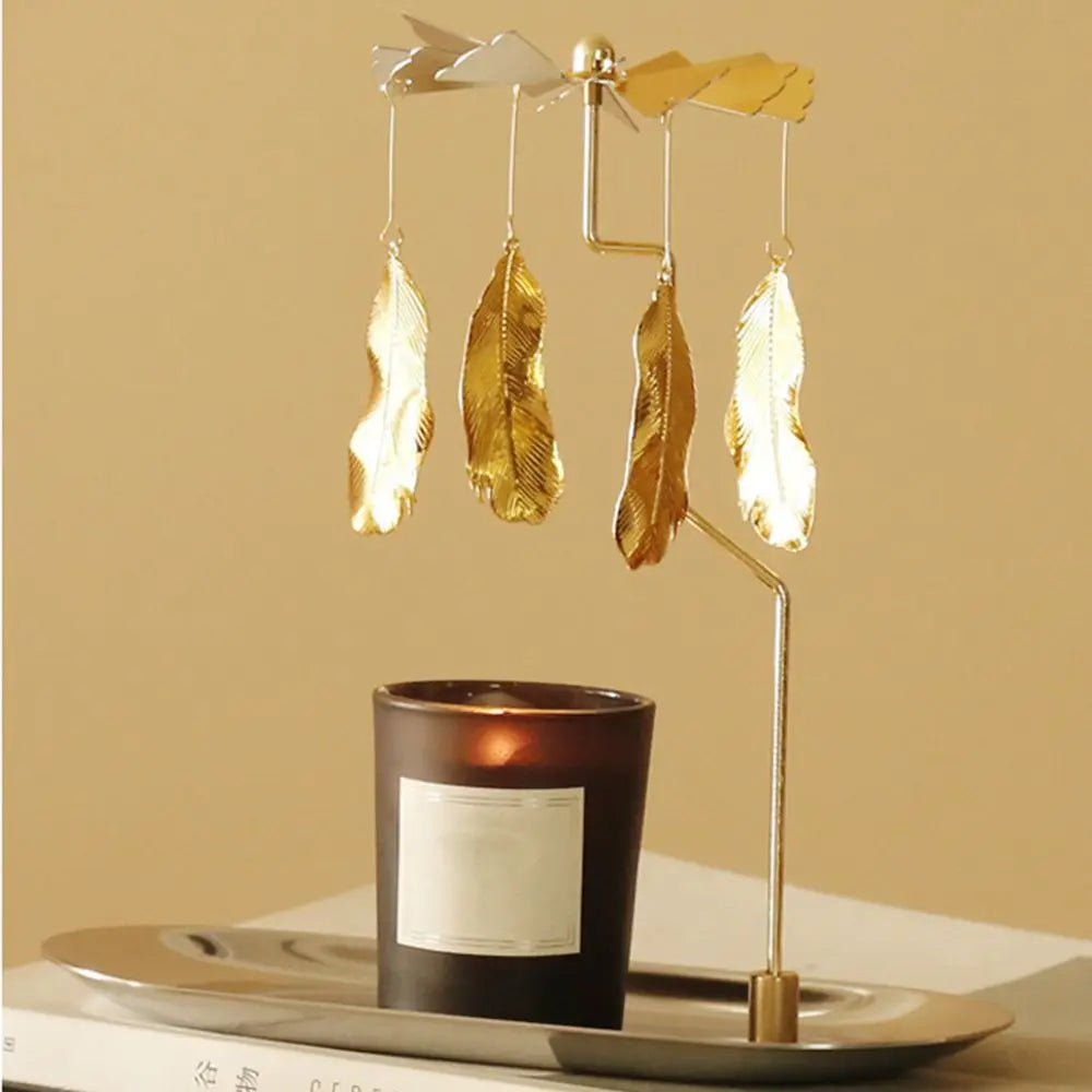 Metal Rotating Candle Holder – Wedding & Party Décor Centerpiece