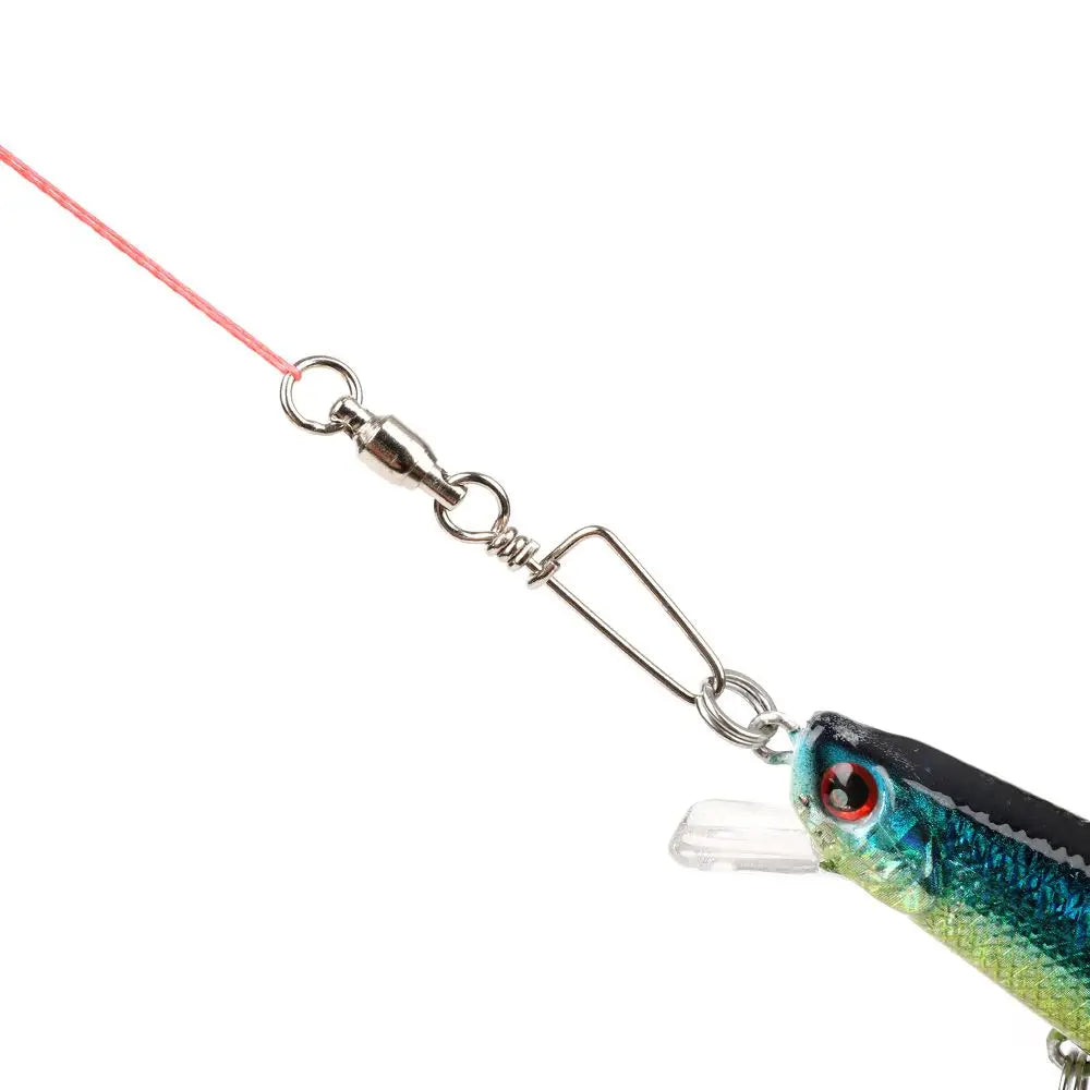 Stainless Steel Ball Bearing Swivel Fishing Snap Connector 0–8#