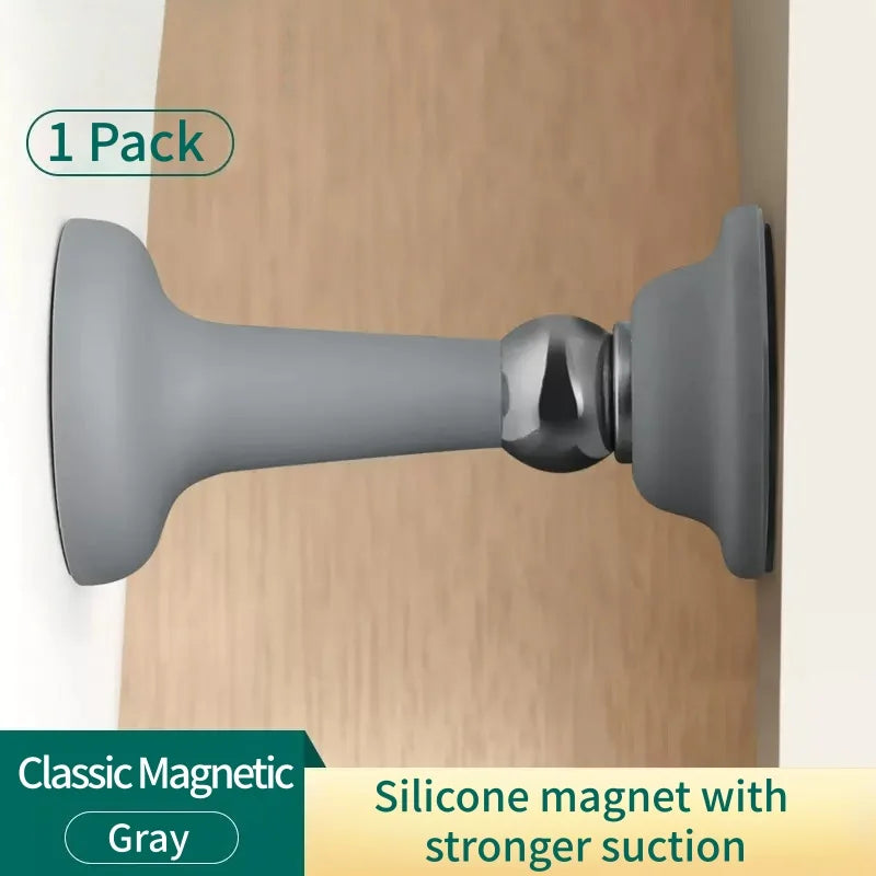 No-Drill Silicone Door Stopper – Suction Floor & Wall Guard