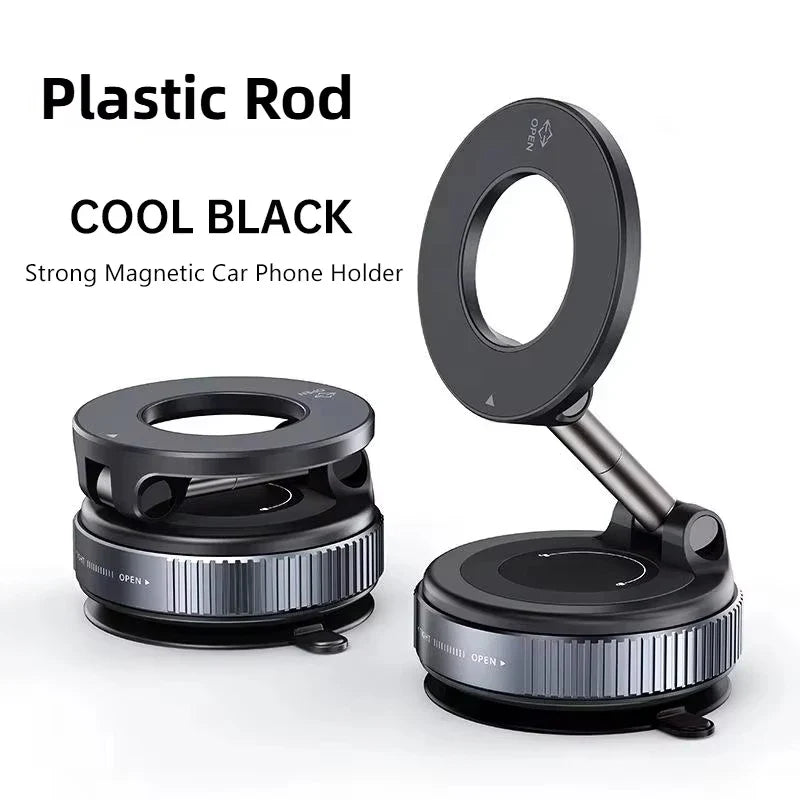 Magnetic Vacuum Car Phone Mount – 360° Adjustable Holder Stand