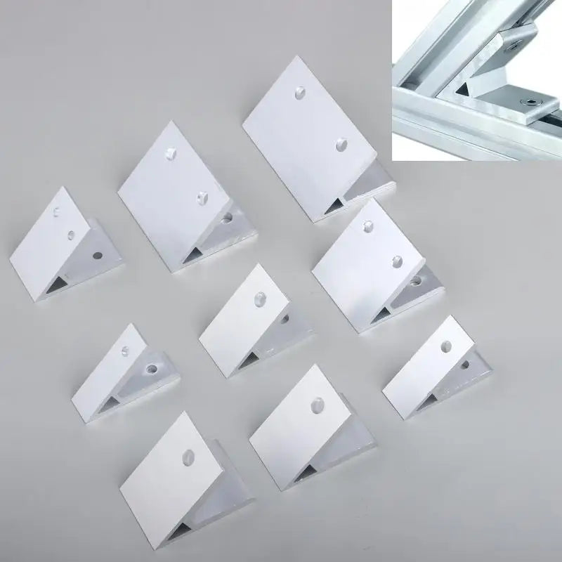 2Pcs 45° Corner Bracket for 2020–8080 Aluminum Extrusion Profile