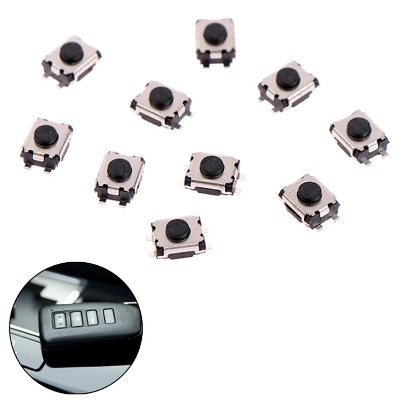 10PCS 4-Leg Micro Switch for C1–C5 Remote Key Fob Repair