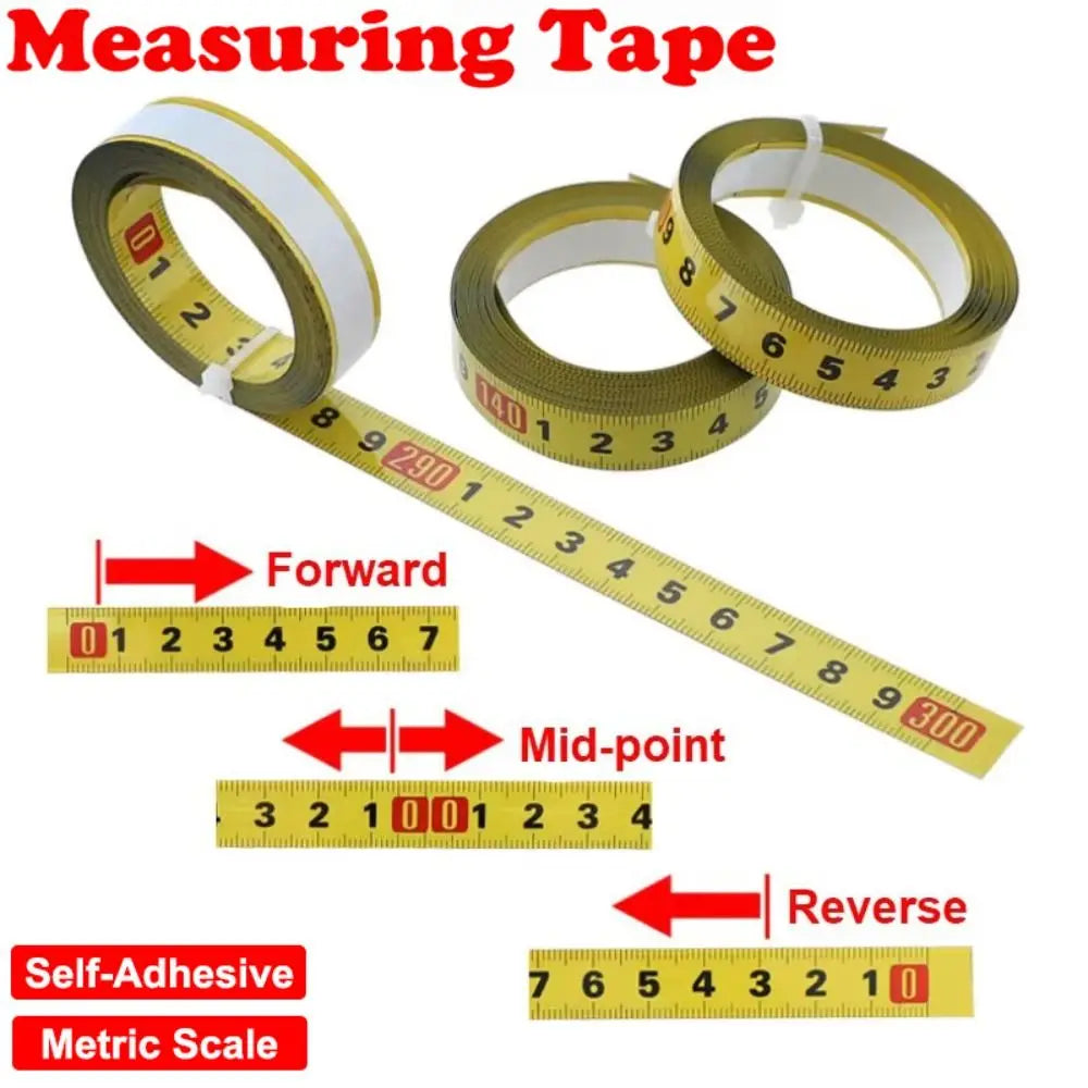 Self-Adhesive Metric Steel Tape Measure 1–5M | Miter Track