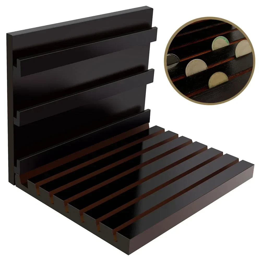 Wooden Coin Display Stand – Collector Shelf & Desk Organizer