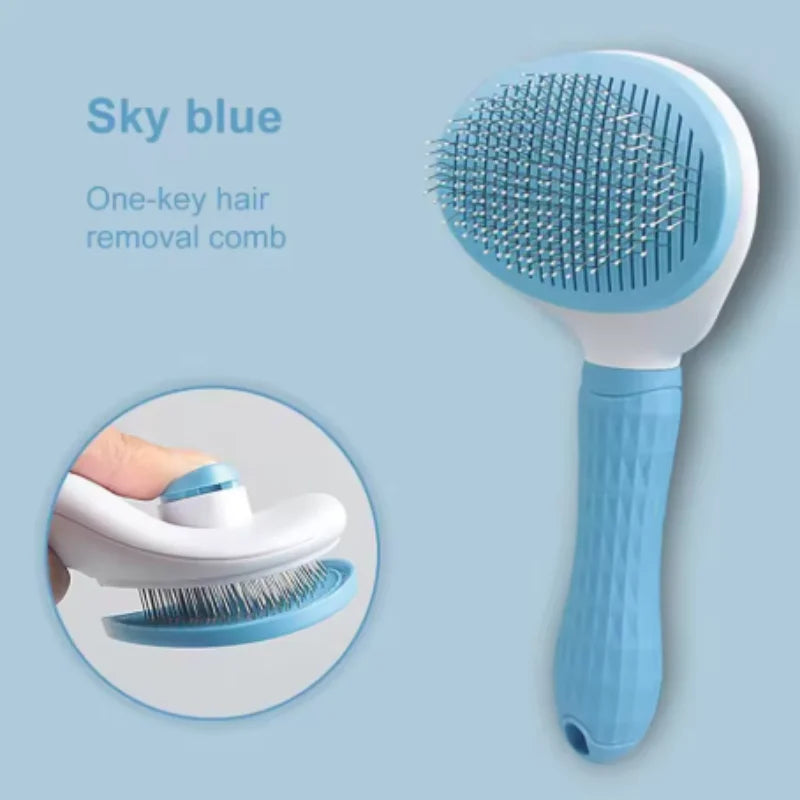 Pet Hair Remover Grooming Brush – Dog & Cat Detangling Comb