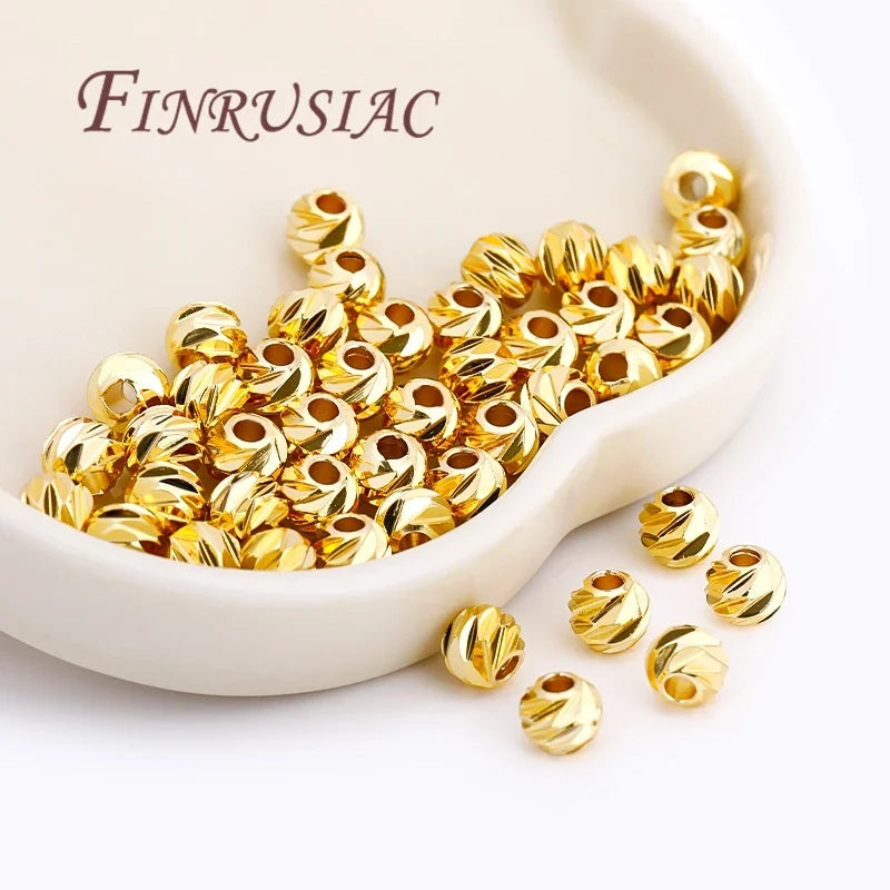 18K Gold Plated Spacer Beads 2.5–6mm | DIY Jewelry Making