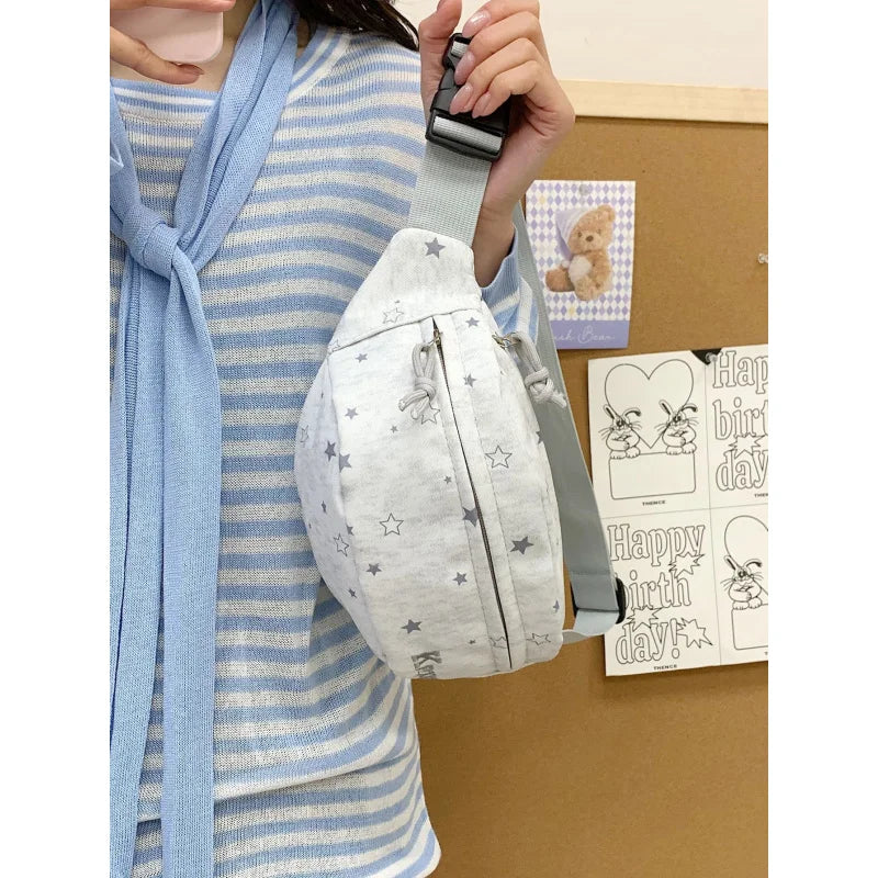 Canvas Crossbody Chest Bag – Casual Zipper Waist & Phone Bag