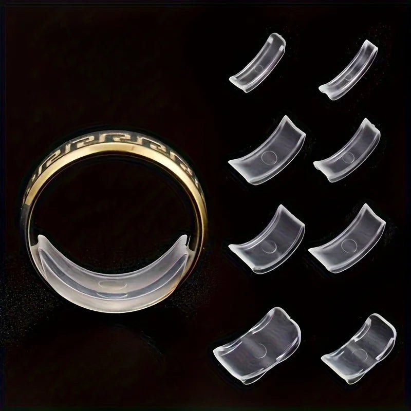 Silicone Ring Size Adjuster Set – 8 Clear Ring Resizers
