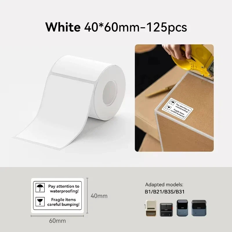 NIIMBOT Thermal Label Paper – Waterproof Self-Adhesive Stickers