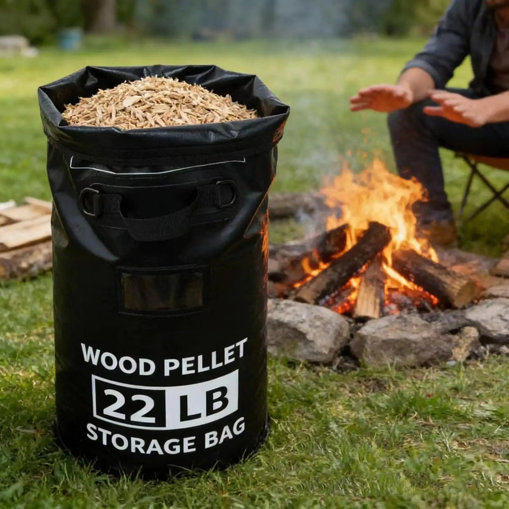 Wood Pellet & Charcoal Storage Container – 22 LB BBQ