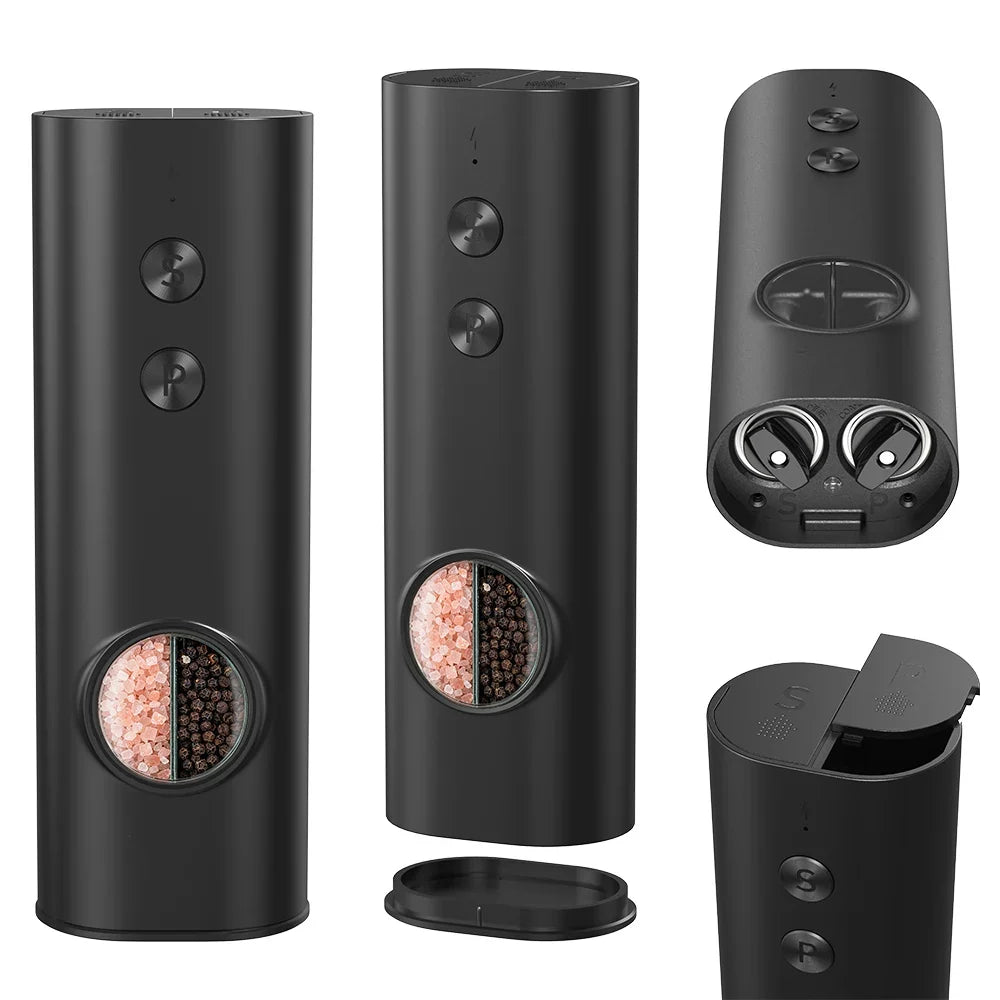 CLITON Electric Salt & Pepper Grinder | USB-C Rechargeable Set