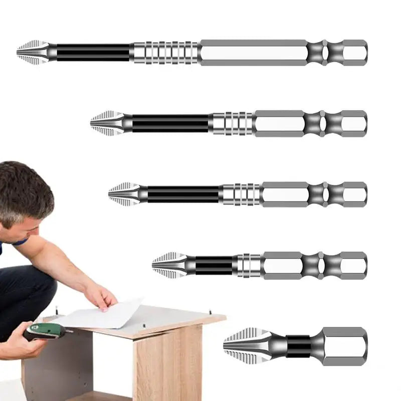 K5 Magnetic Screwdriver Bit Set – 5-Piece Alloy Steel Bits