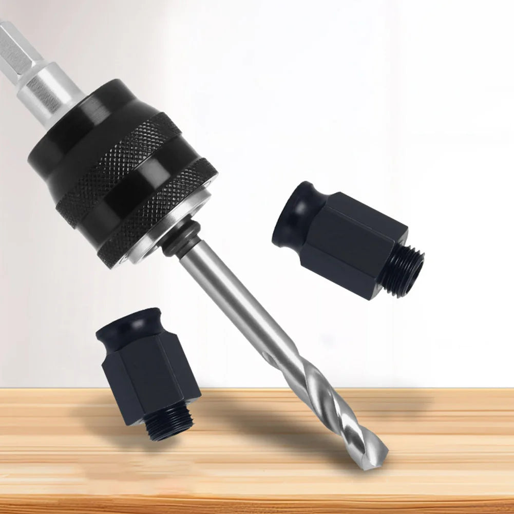 DAZZLEEX Hole Saw Kit – Self-Locking Extension Rod for Wood